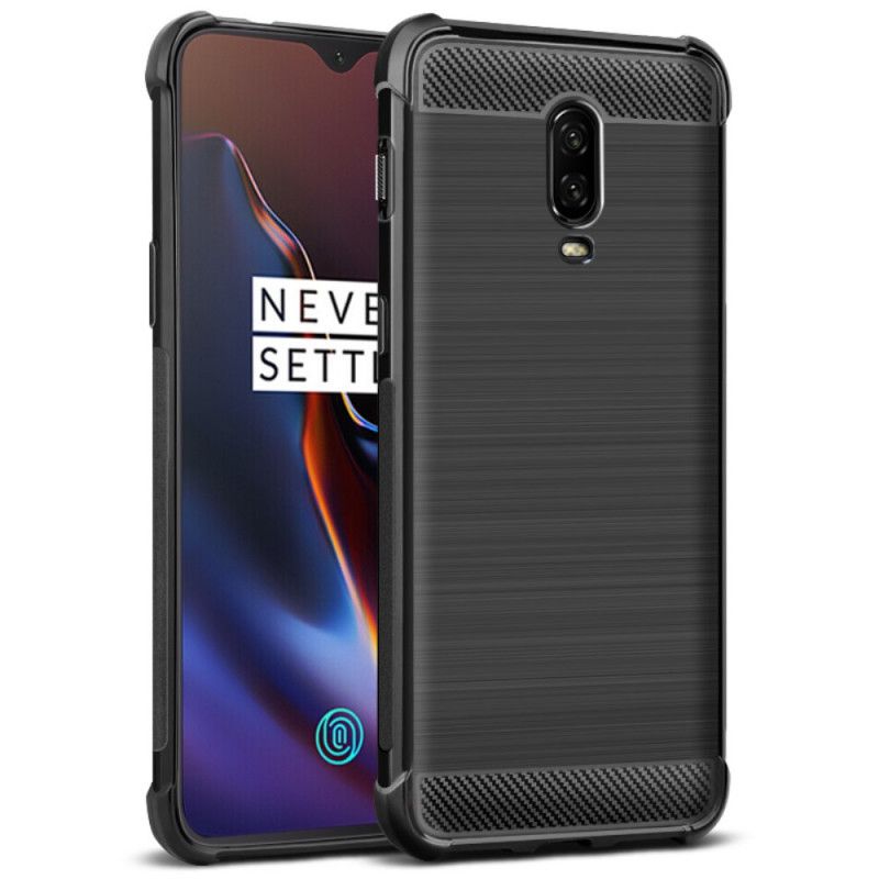 Hoesje OnePlus 6T Imak Vega Serie Geborsteld Koolstofvezel