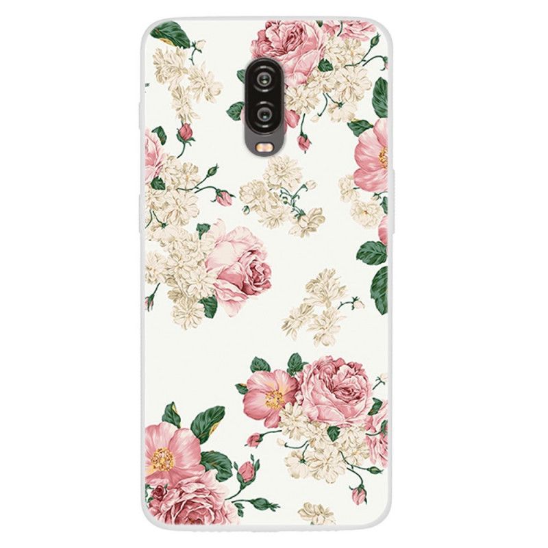 Hoesje OnePlus 6T Transparante Vrijheidsbloemen