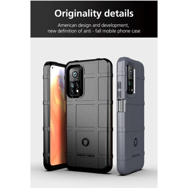 Case Hoesje Xiaomi Mi 10T / 10T Pro Grijs Zwart Telefoonhoesje Robuust Schild