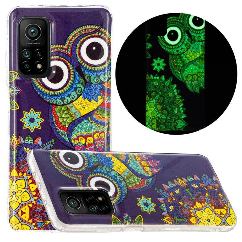 Case Hoesje Xiaomi Mi 10T / 10T Pro Telefoonhoesje Fluorescerende Mandala-Uil