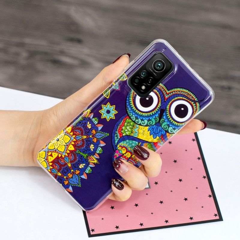 Case Hoesje Xiaomi Mi 10T / 10T Pro Telefoonhoesje Fluorescerende Mandala-Uil