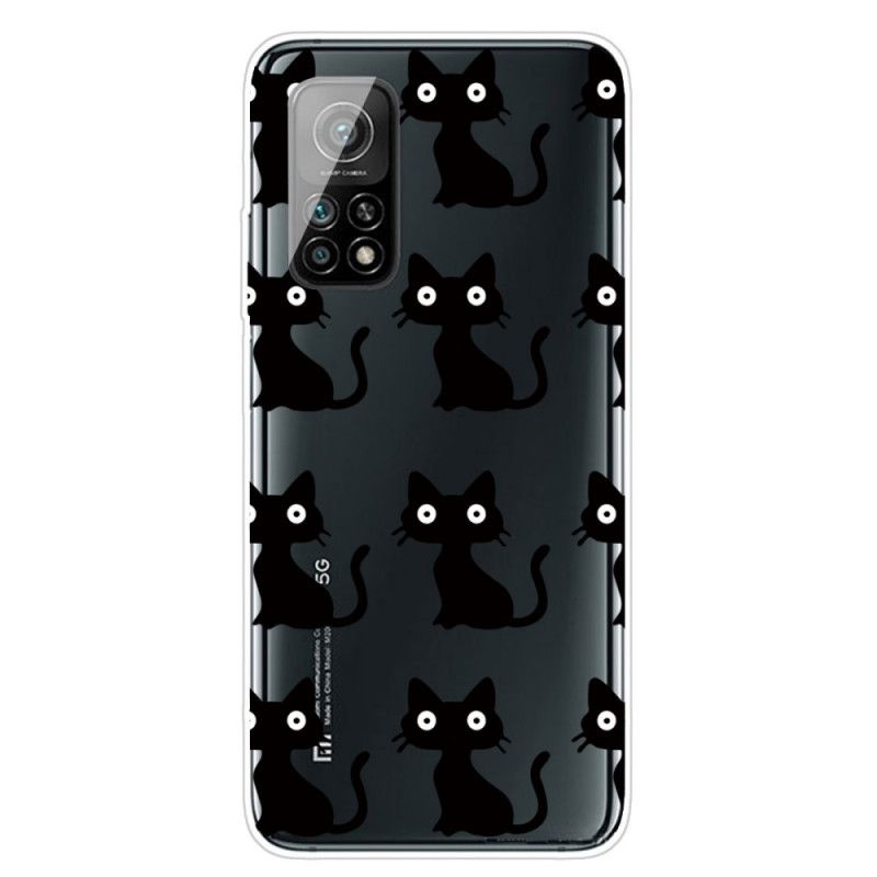 Case Hoesje Xiaomi Mi 10T / 10T Pro Telefoonhoesje Meerdere Zwarte Katten