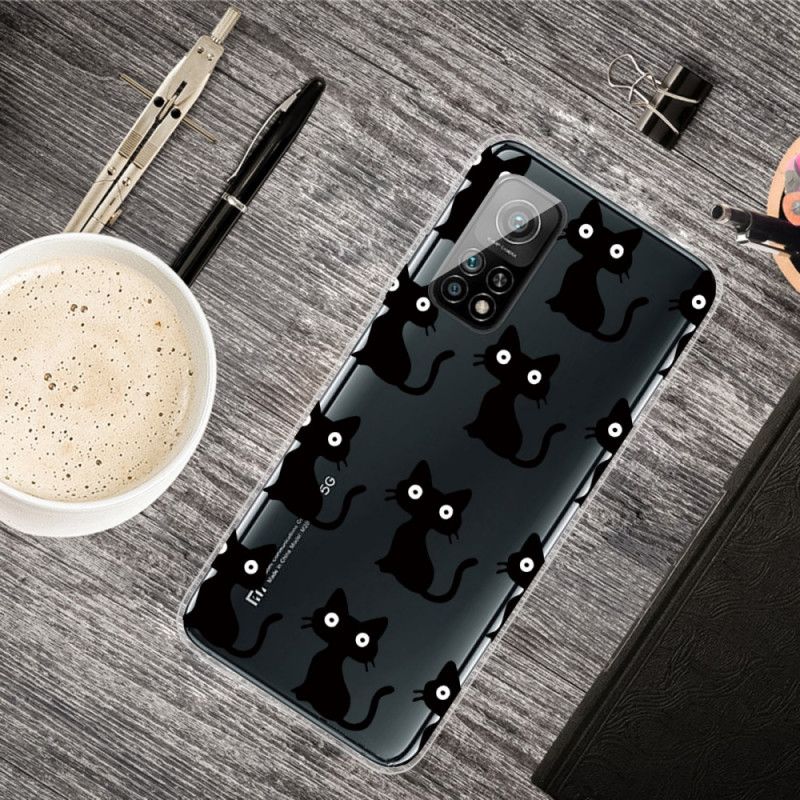 Case Hoesje Xiaomi Mi 10T / 10T Pro Telefoonhoesje Meerdere Zwarte Katten