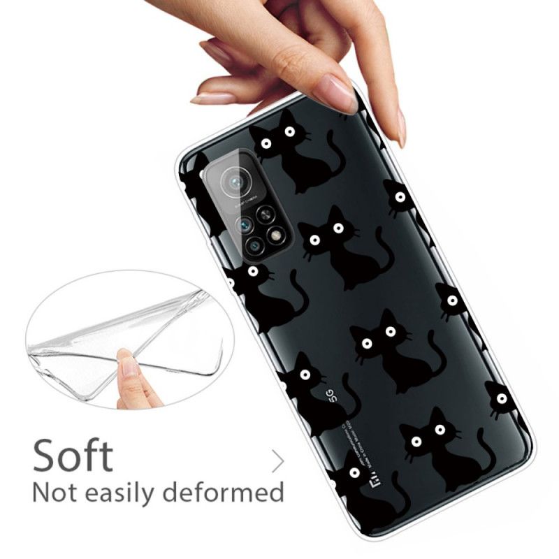 Case Hoesje Xiaomi Mi 10T / 10T Pro Telefoonhoesje Meerdere Zwarte Katten