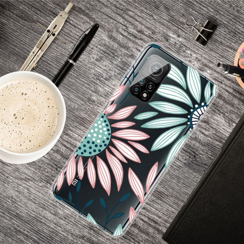 Cover Hoesje Xiaomi Mi 10T / 10T Pro Telefoonhoesje Een Bloem Transparant