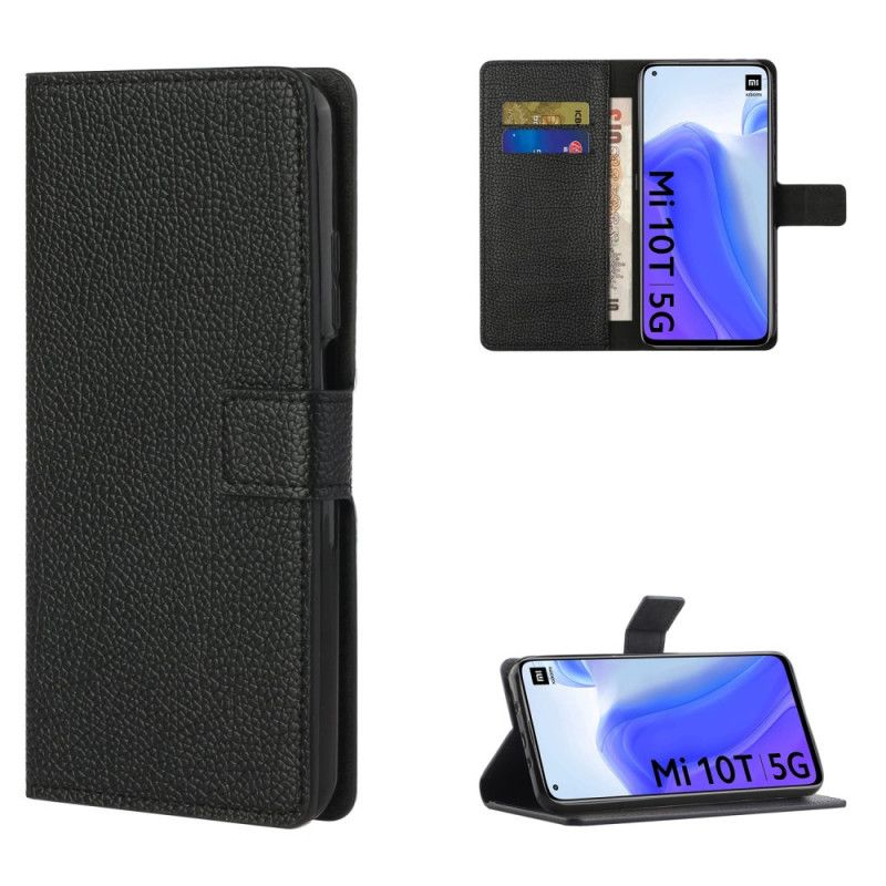 Flip Case Leren Xiaomi Mi 10T / 10T Pro Eenvoudige Lychee