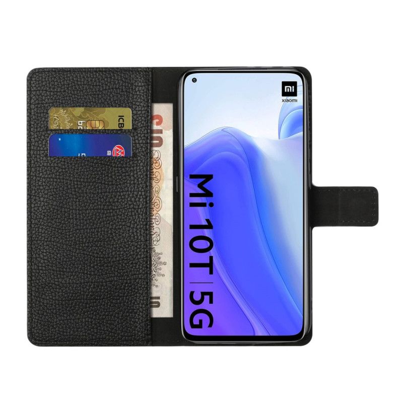 Flip Case Leren Xiaomi Mi 10T / 10T Pro Eenvoudige Lychee