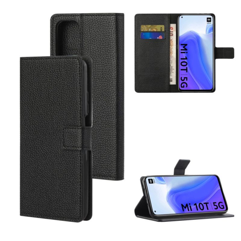 Flip Case Leren Xiaomi Mi 10T / 10T Pro Eenvoudige Lychee