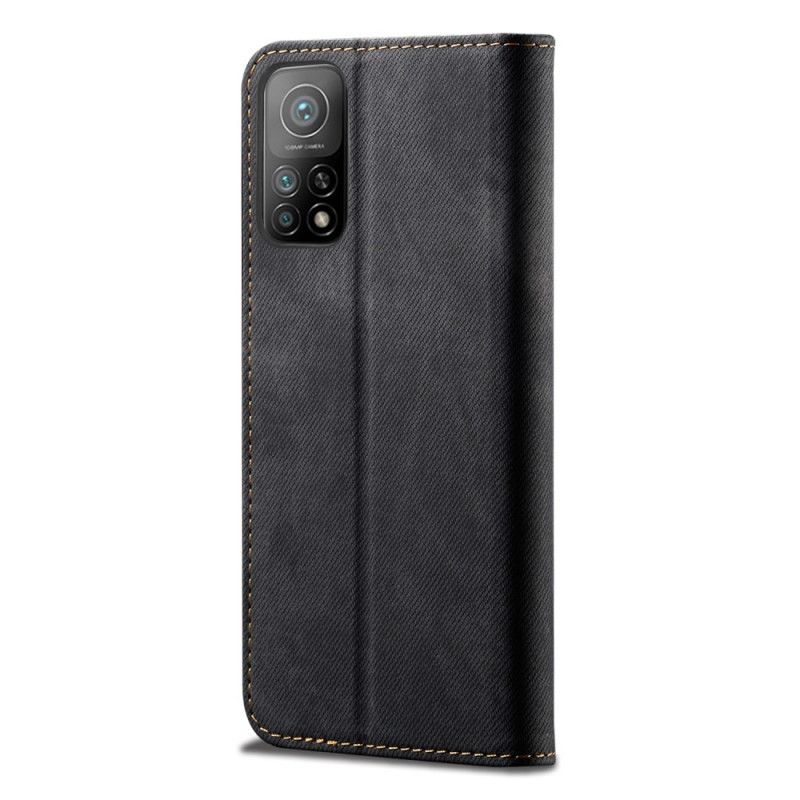 Folio-hoesje voor Xiaomi Mi 10T / 10T Pro Donkerblauw Zwart Jeansstof