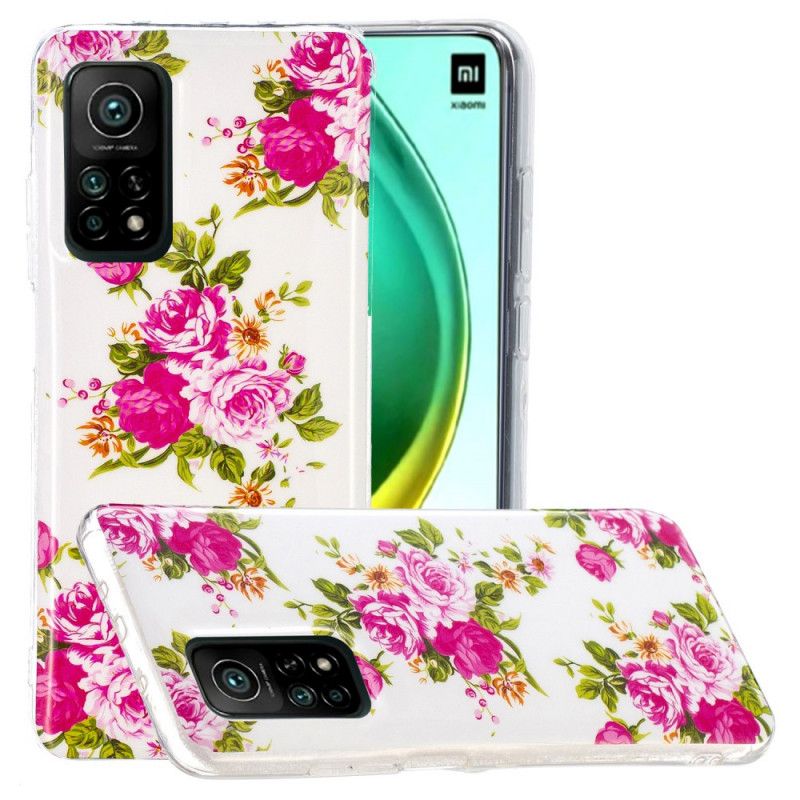 Hoesje voor Xiaomi Mi 10T / 10T Pro Fluorescerende Vrijheidsbloemen