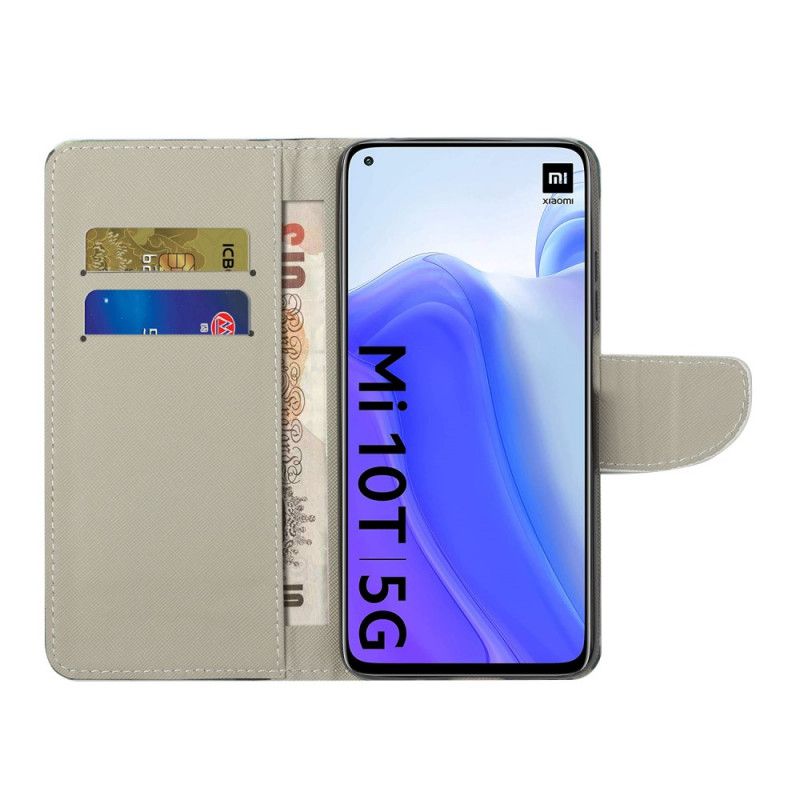 Leren Hoesje voor Xiaomi Mi 10T / 10T Pro Retro Eiffeltoren