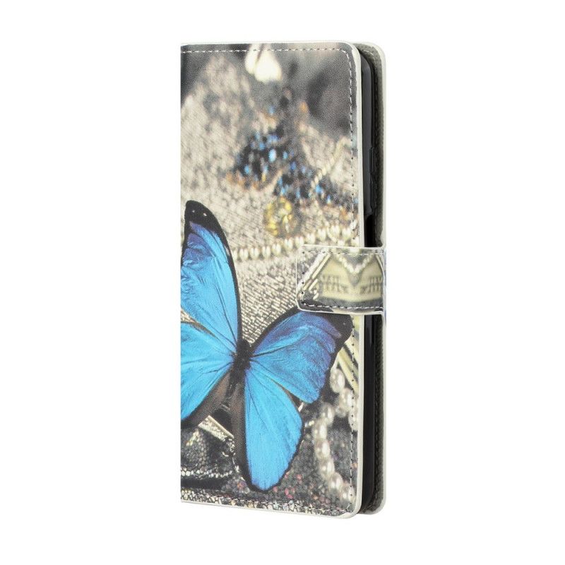 Leren Hoesje Xiaomi Mi 10T / 10T Pro Blauwe Vlinder