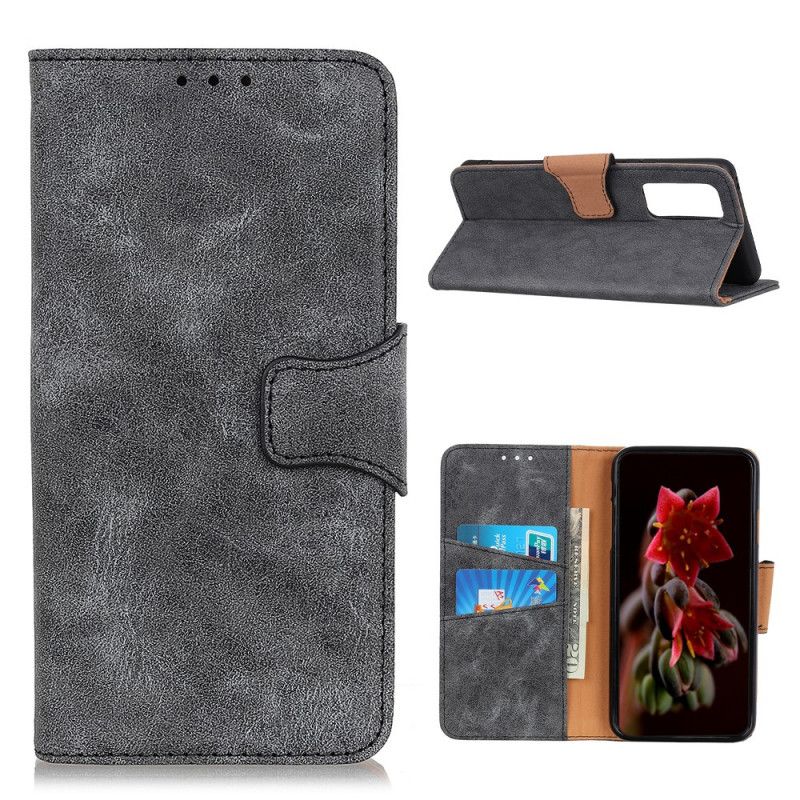 Leren Hoesje Xiaomi Mi 10T / 10T Pro Bruin Grijs Vintage Splitleer