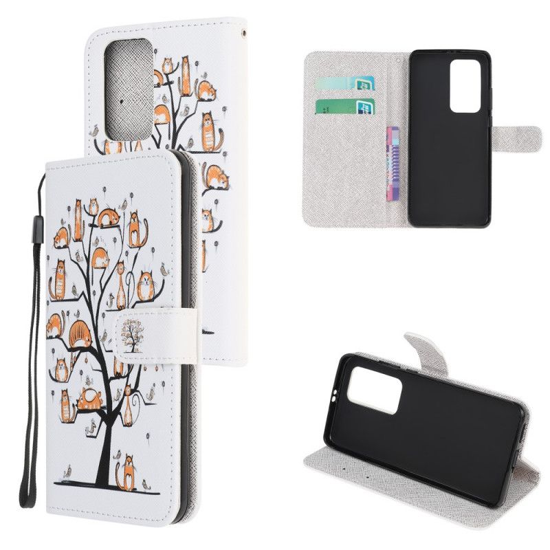 Leren Hoesje Xiaomi Mi 10T / 10T Pro Funky String Katten