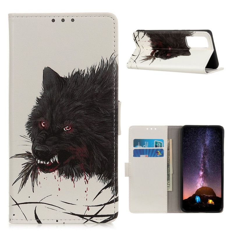 Leren Hoesje Xiaomi Mi 10T / 10T Pro Hongerige Wolf