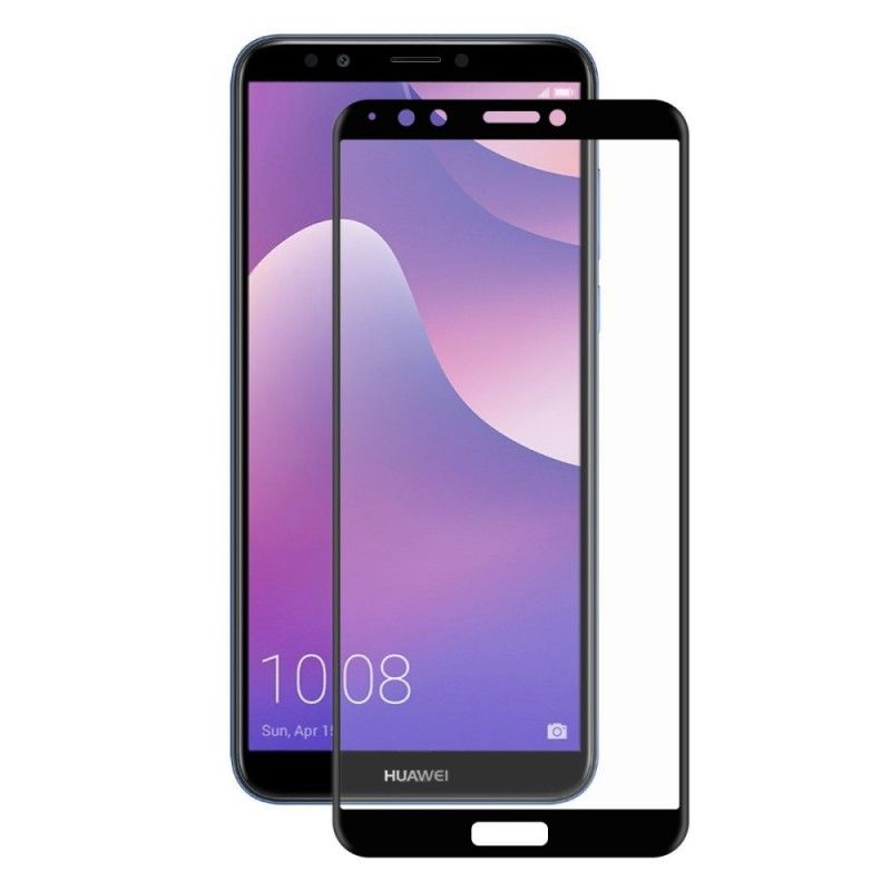 Bescherming Van Gehard Glas Huawei Y7 2018 Transparant Zwart