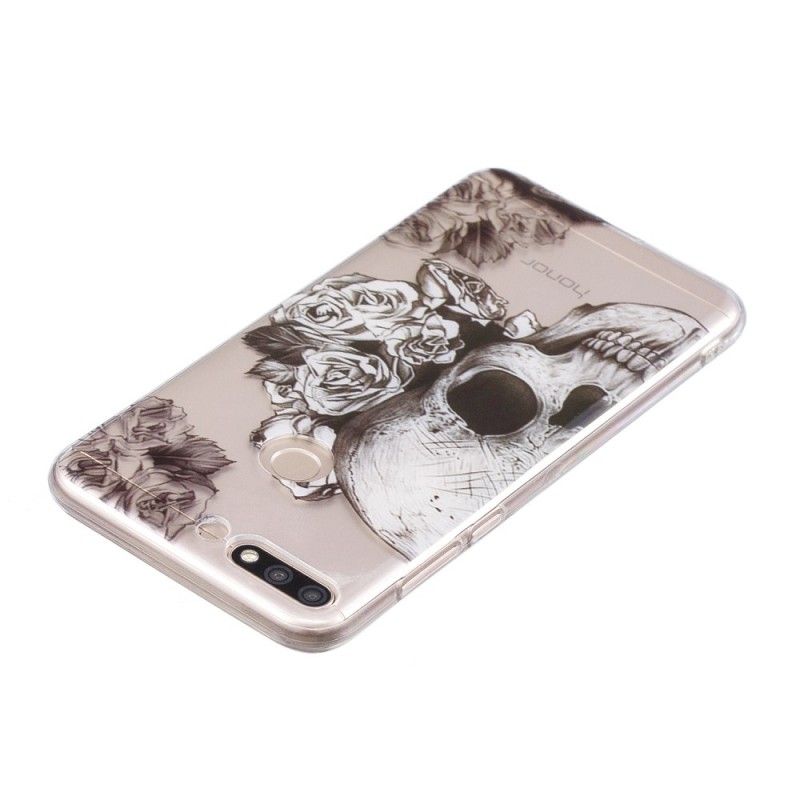 Hoesje Huawei Y7 2018 Gebloemde Schedel