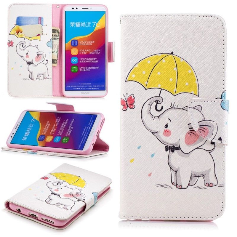 Leren Hoesje Huawei Y7 2018 Babyolifant