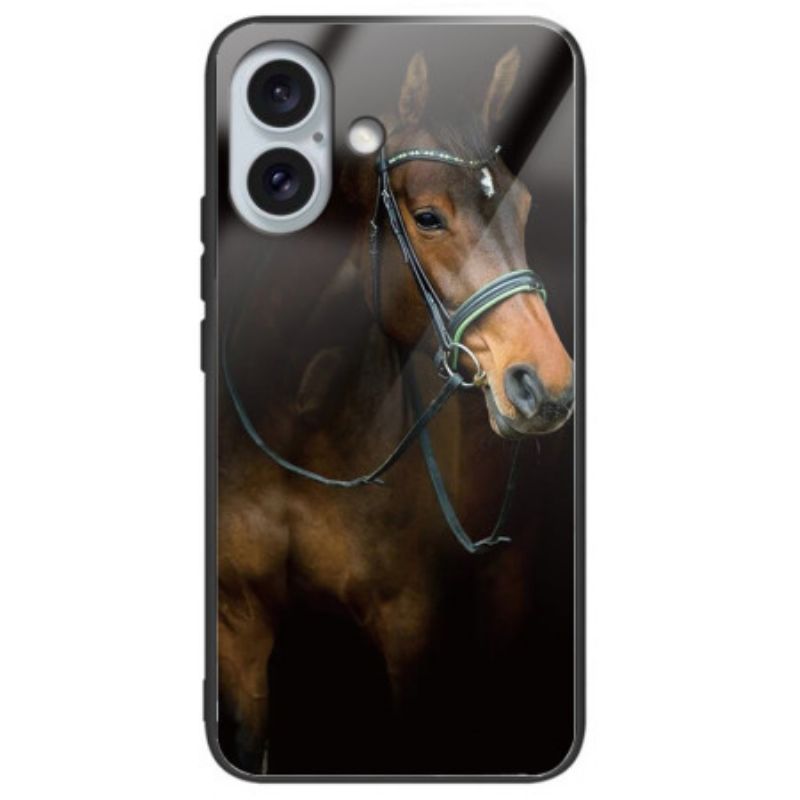 Case Hoesje iPhone 16 Plus Telefoonhoesje Prachtig Paardengehard Glas