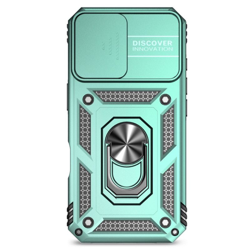 Case Hoesje iPhone 16 Plus Telefoonhoesje Ringhouder En Verschuifbare Camerabescherming