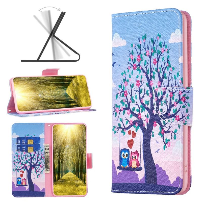 Flip Case Leren iPhone 16 Plus Twee Uilen