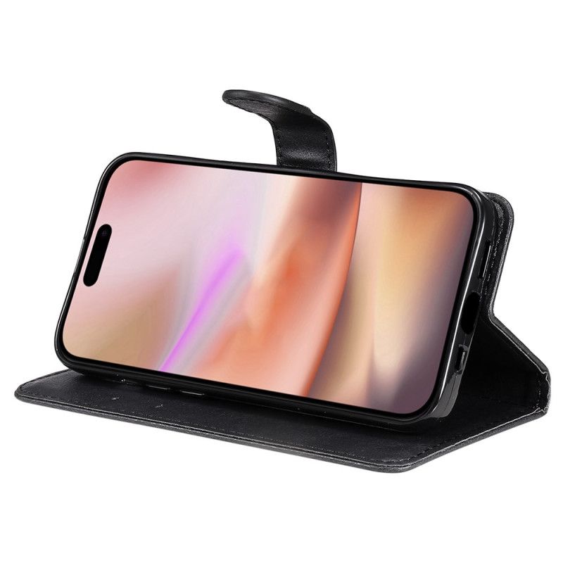 Folio-hoesje iPhone 16 Plus Telefoonhoesje Kunstleer Met Riem