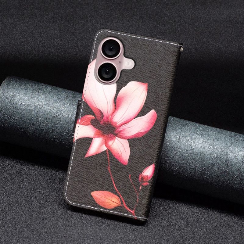 Folio-hoesje iPhone 16 Plus Telefoonhoesje Lotus