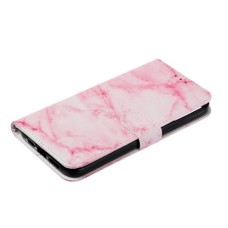 Folio-hoesje iPhone 16 Plus Telefoonhoesje Roze Marmerpatroon