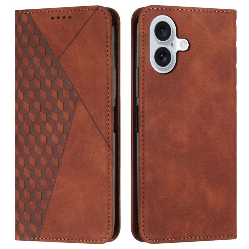 Folio-hoesje Voor iPhone 16 Plus Ruitpatroon