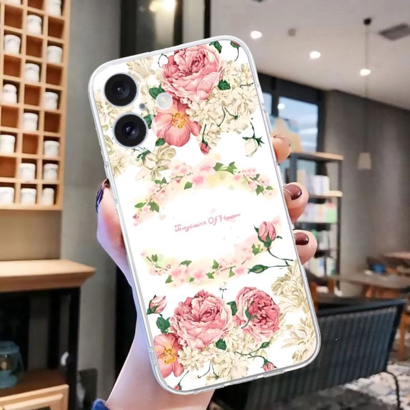 Hoesje iPhone 16 Plus Vintage Rozen Bescherming Hoesje