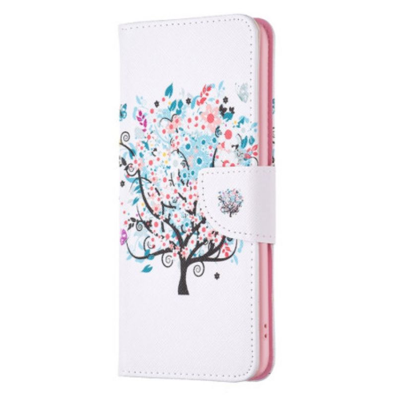 Leren Hoesje iPhone 16 Plus Bloemrijke Boom Bescherming Hoesje