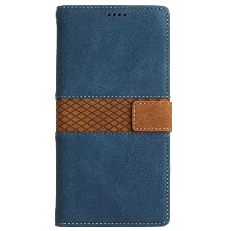 Leren Hoesje Voor iPhone 16 Plus Horizontale Strokenfries