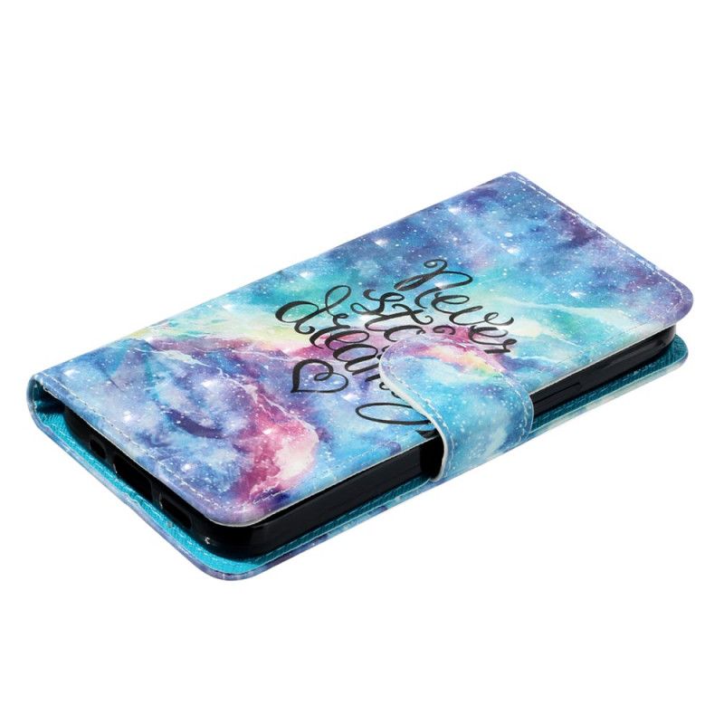 Leren Hoesje Voor iPhone 16 Plus Never Stop-riem