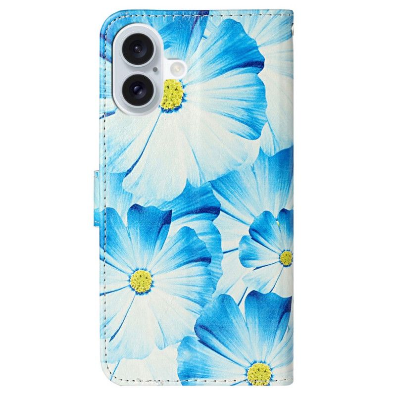 Leren Hoesje Voor iPhone 16 Plus Orchideeën