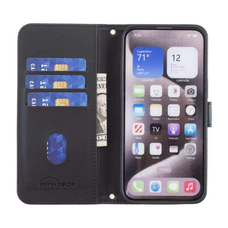 Leren Hoesje Voor iPhone 16 Plus Premium Binfen Kleur