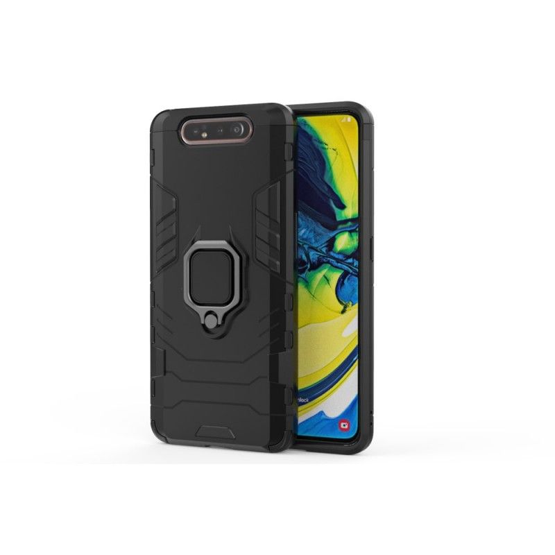 Case Hoesje Samsung Galaxy A80 / A90 Rood Zwart Telefoonhoesje Resistente Ring