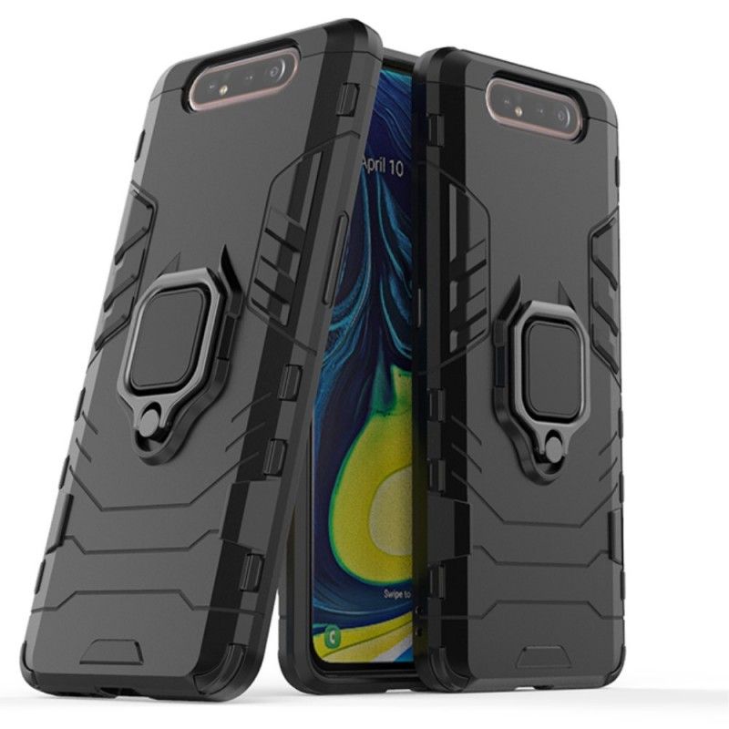 Case Hoesje Samsung Galaxy A80 / A90 Rood Zwart Telefoonhoesje Resistente Ring