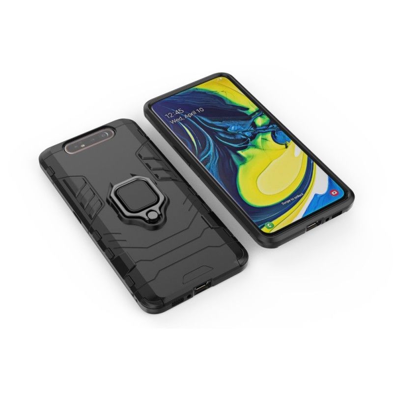 Case Hoesje Samsung Galaxy A80 / A90 Rood Zwart Telefoonhoesje Resistente Ring