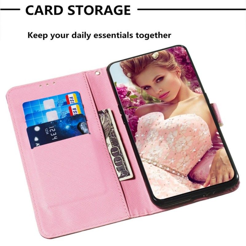 Cover Folio-hoesje Samsung Galaxy A80 / A90 Telefoonhoesje Aquarel Klaproos