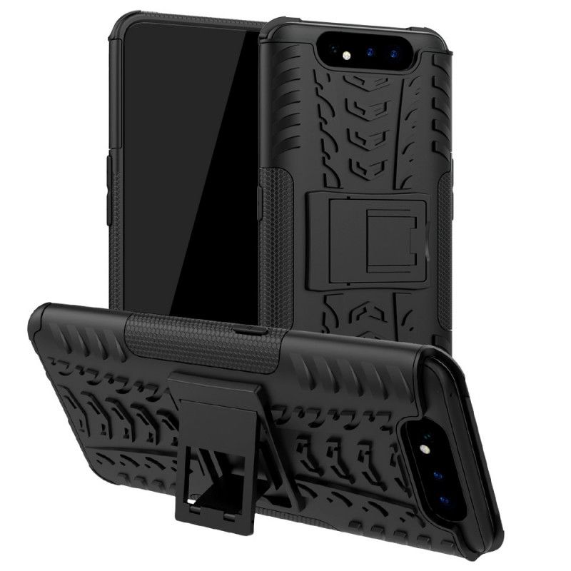 Cover Hoesje Samsung Galaxy A80 / A90 Wit Zwart Telefoonhoesje Ultrabestendig