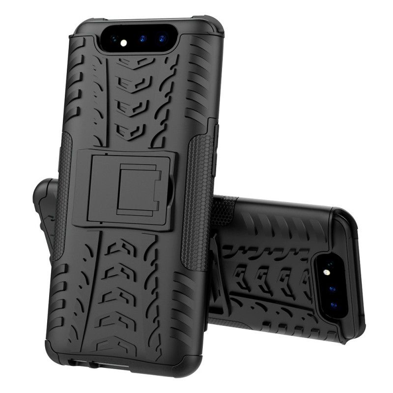 Cover Hoesje Samsung Galaxy A80 / A90 Wit Zwart Telefoonhoesje Ultrabestendig