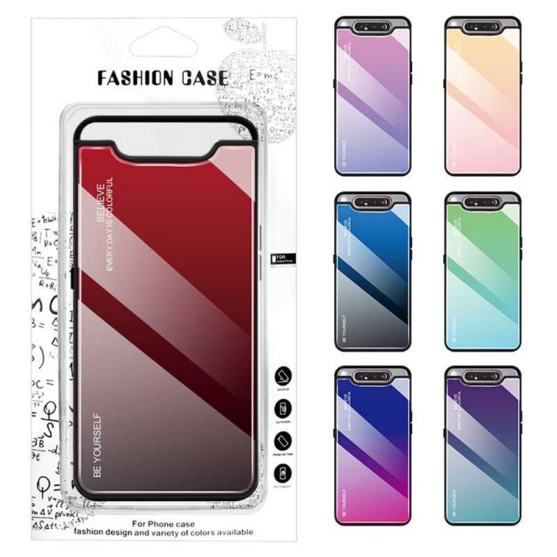 Hoesje Samsung Galaxy A80 / A90 Magenta Rood Wees Jezelf Gehard Glas