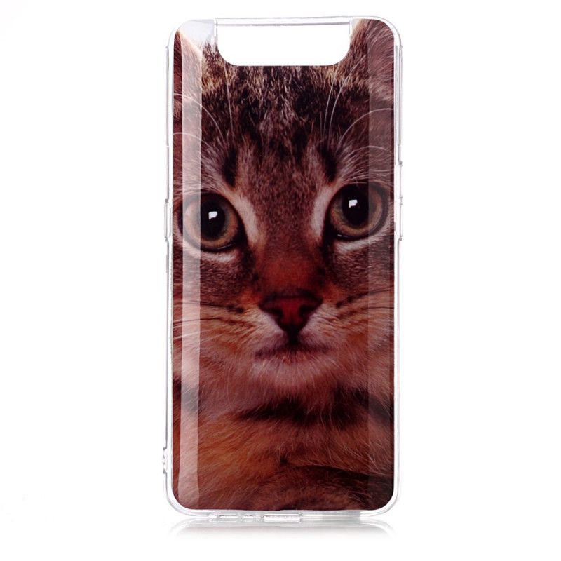 Hoesje Samsung Galaxy A80 / A90 Telefoonhoesje Rode Kattenogen