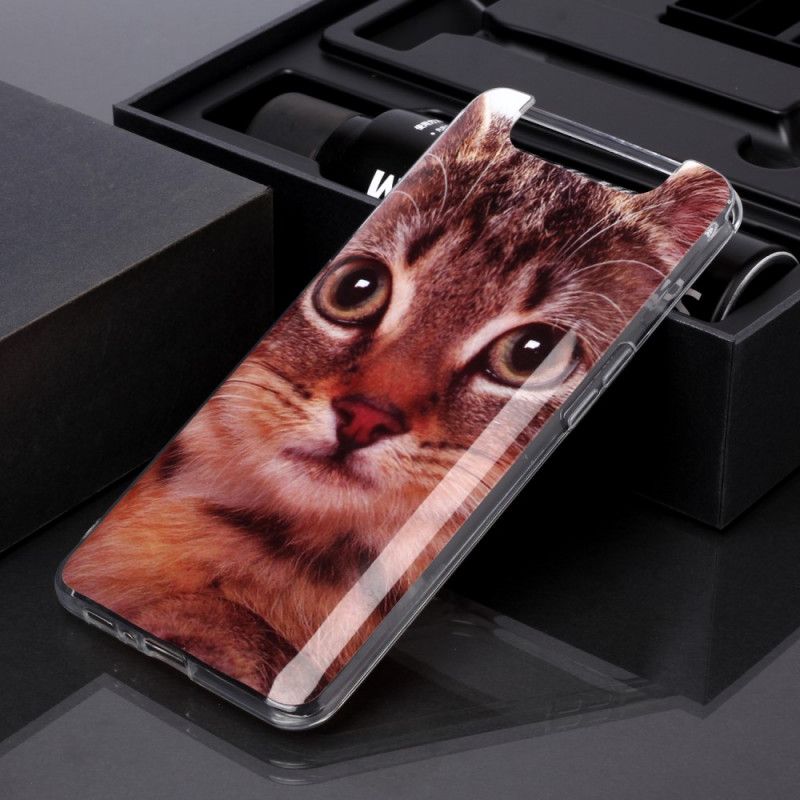 Hoesje Samsung Galaxy A80 / A90 Telefoonhoesje Rode Kattenogen