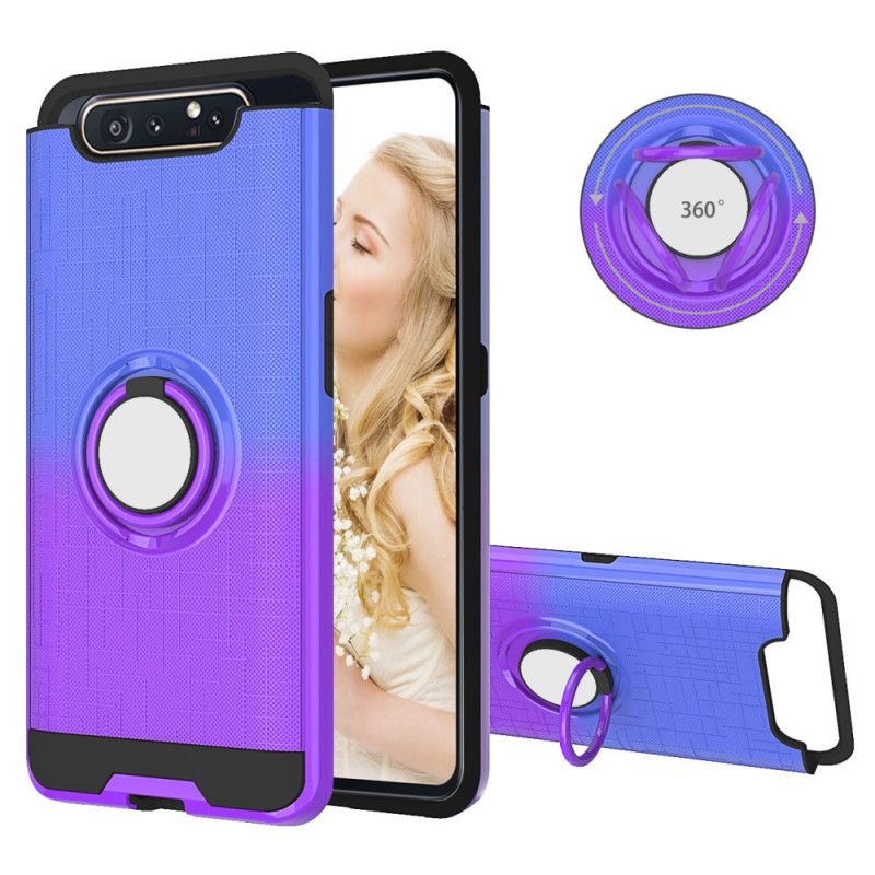 Hoesje voor Samsung Galaxy A80 / A90 Magenta Wit Met Kleurverloopring