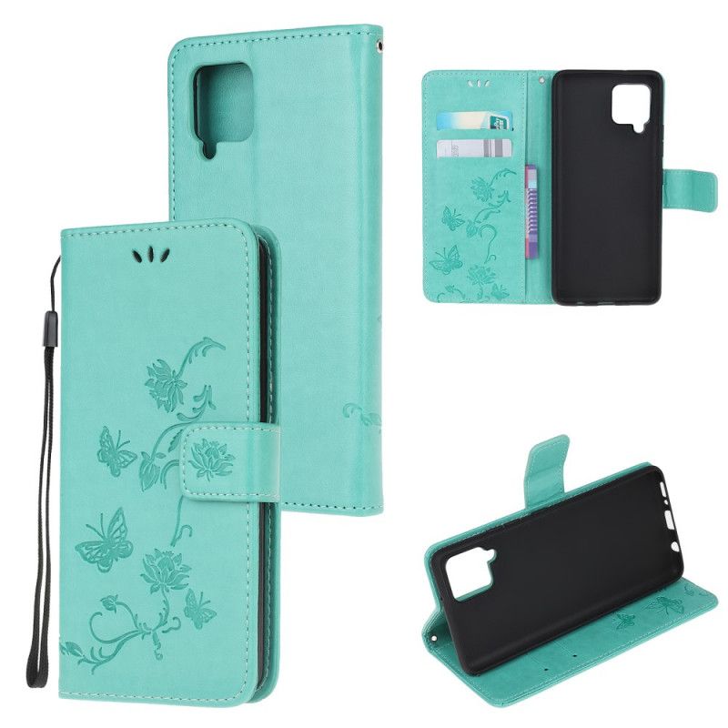 Bescherming Hoesje Samsung Galaxy M32 Band Bloemen