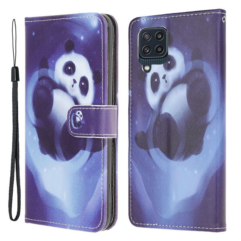 Bescherming Hoesje Samsung Galaxy M32 Panda Space Strappy