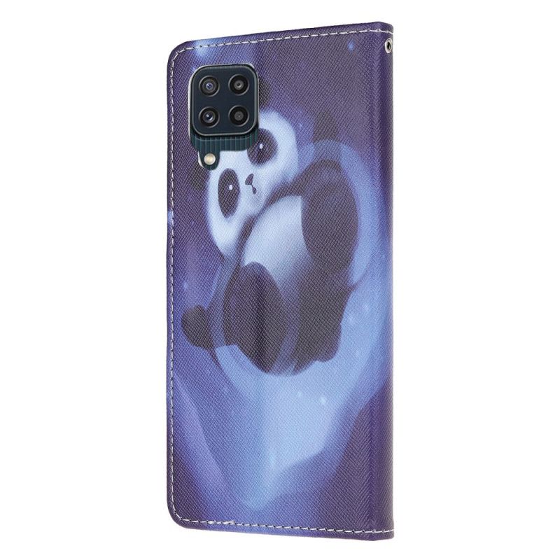 Bescherming Hoesje Samsung Galaxy M32 Panda Space Strappy