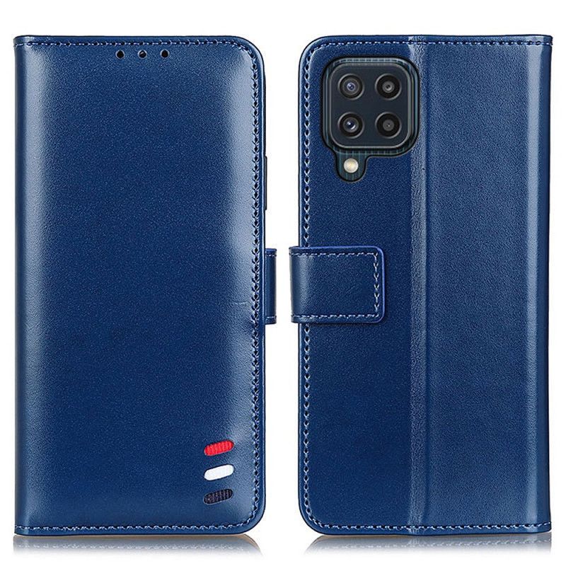 Flip Case Leren Samsung Galaxy M32 Driekleurig Leereffect