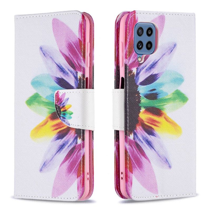 Flip Case Leren Samsung Galaxy M32 Indische Olifant